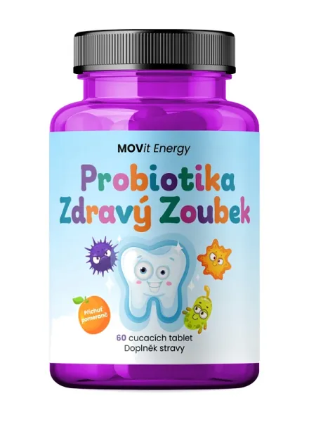 MOVit Probiotika Gesunde Zähne Orange 60 Lutschtabletten