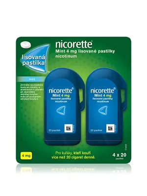 Nicorette Mint 4 mg 4x 20 gepresste Pastillen