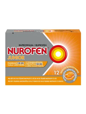 NUROFEN Junior Orange 100 mg Ibuprofen 12 Kauweichkapseln