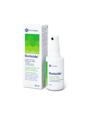 Octicide 1 mg/g + 20 mg/g Hautspray, Lösung 50 ml