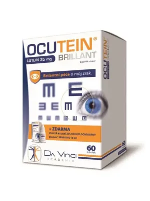 OCUTEIN Brillant Lutein 25 mg 60 Kapseln + Augentropfen als Geschenk