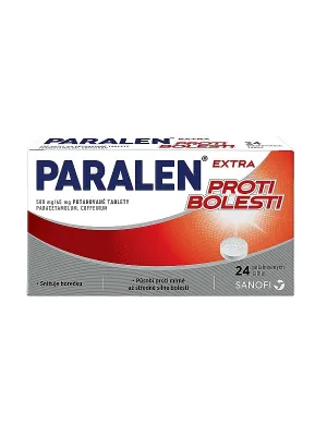 Paralen Extra gegen Schmerzen 500 mg/65 mg überzogene Tabletten 24 Stück