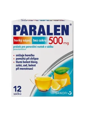 PARALEN Heißgetränk Zitrone ohne Zucker 500 mg 12 Beutel