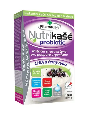 PharmaLINE Nutri-Brei Probiotic mit CHIA und schwarze Johannisbeere 180 g (3 Portionen)