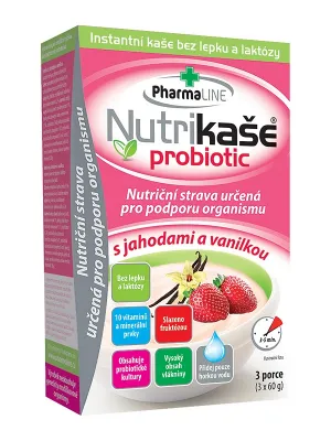 PharmaLINE Nutri-Brei Probiotic mit Erdbeeren und Vanille 180 g (3 Portionen)