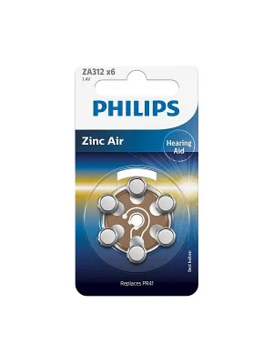 Philips ZA312B6A/00 Hörgerätebatterien 6 Batterien