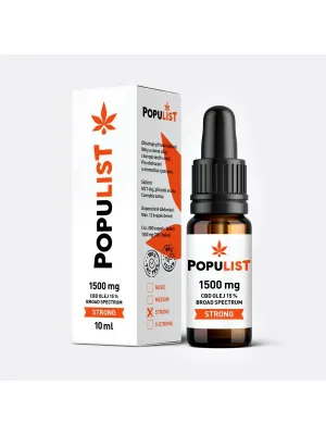 Populist CBD ÖL 15% (1500mg) Broad Spectrum STRONG 10 ml