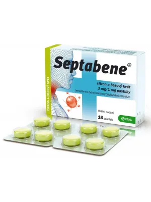 Septabene Zitrone und Holunderblüte 3 mg/1 mg 16 Pastillen