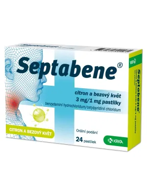 Septabene Zitrone und Holunderblüte 3 mg/1 mg 24 Pastillen