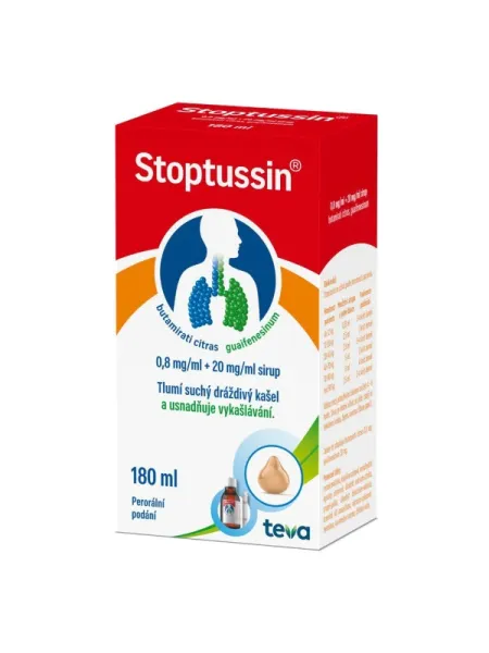 Stoptussin 0.8 mg/ml + 20 mg/ml Sirup 180 ml