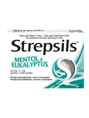 Strepsils Menthol und Eukalyptus 0.6 mg/1.2 mg 24 Pastillen