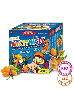 Terezia RAKYTNICEK Multivitamin Gelatinebonbon mit Sanddorn Meereswelt 140 Stück (280 g)