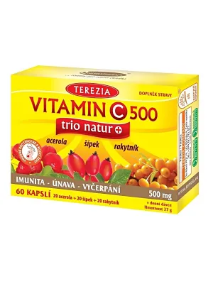 Terezia Vitamin C 500 mg trio natur+ 60 Kapseln