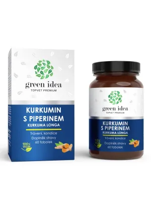 TOPVET Curcumin mit Piperin Kräuterextrakt 60 Kapseln