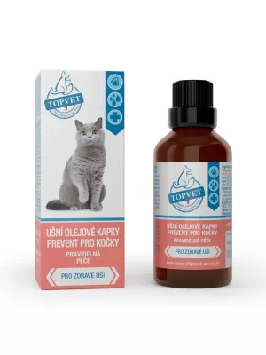 TOPVET Ohrenöltropfen Prevent für Katzen 50 ml