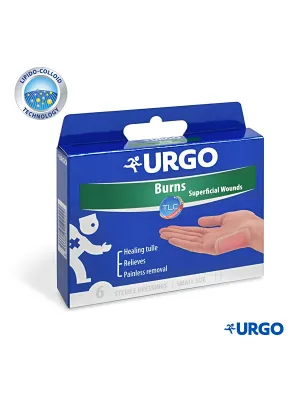 URGO Burns Bei Verbrennungen Lipid-Kolloidpflaster 5 x 7 cm / 6 Stück