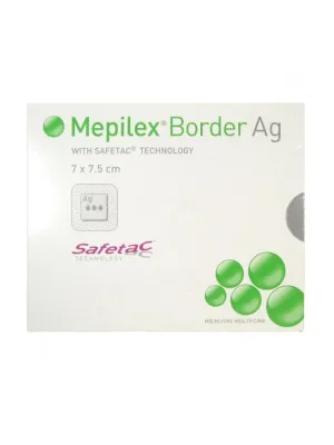 Verband Mepilex Border Ag 7 x 7.5 cm 5 Stück