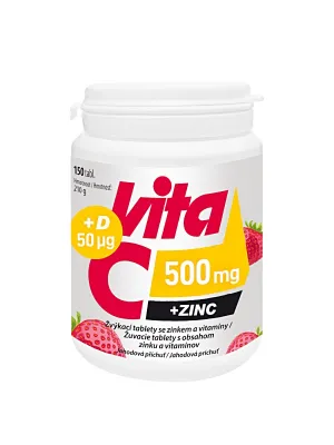 Vita-C 500 mg + Zink + Vitamin D 150 Kautabletten