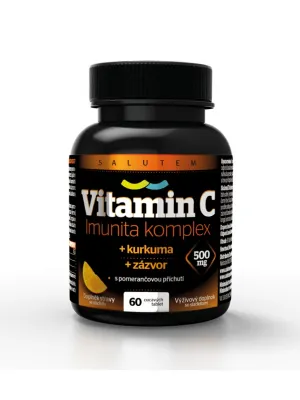 Vitamin C 500 mg Immunität Kurkuma + Ingwer 60 Lutschtabletten