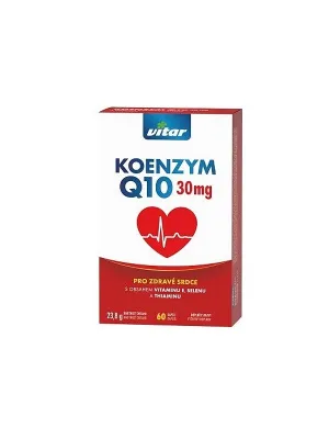 Vitar Coenzym Q10 30 mg + Selen + Vitamin E + Thiamin 60 Kapseln