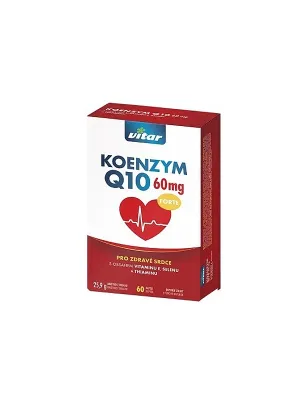 Vitar Coenzym Q10 60 mg + Selen + Vitamin E + Thiamin Forte 60 Kapseln