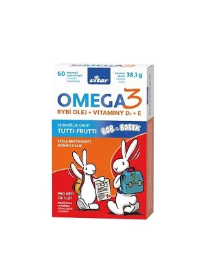 Vitar Kids Omega 3 + Vitamin D + Vitamin E 60 Kapseln