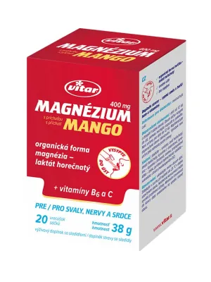 Vitar Magnesium 400 mg + Vitamin B6 + Vitamin C 20 Beutel