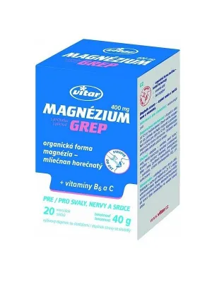 Vitar Magnesium 400 mg + Vitamin B6 + Vitamin C 20 Beutel