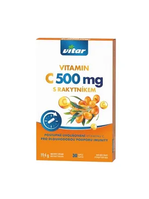 Vitar Vitamin C 500 mg + Sanddorn 30 Kapseln