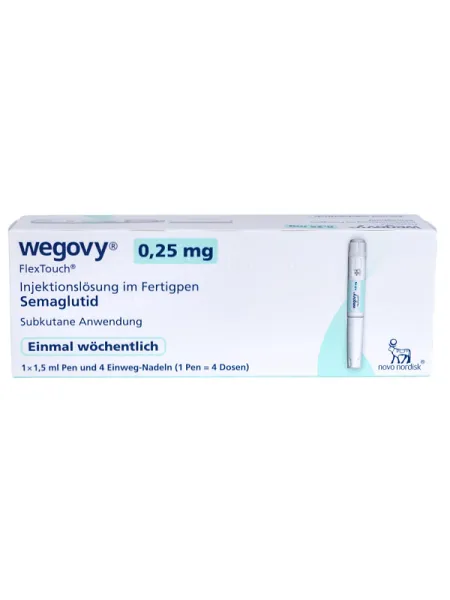 Wegovy® 0,25 mg FlexTouch® Injektionslösung im Fertigpen - 1 Fertigpen 1,5 ml + 4 Nadeln