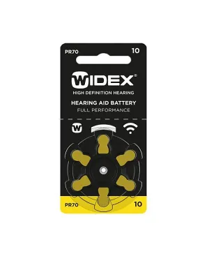 Widex 10 Hörgerätebatterien 6 Batterien