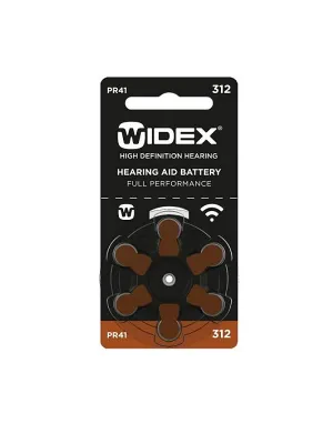 Widex 312 Hörgerätebatterien 6 Batterien