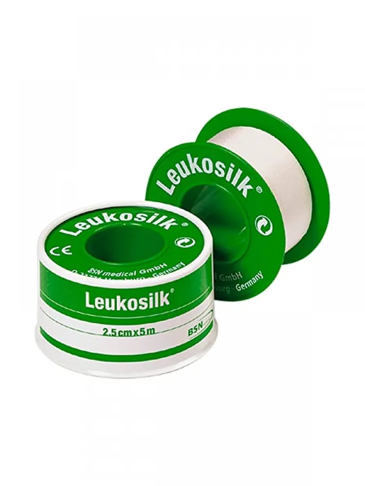 Heftpflasterrolle Leukosilk®, aus weißem Zellulose-Acetat. Dim