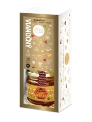 Fytopharma Geschenkbox Weihnachtste - 20 Teebeutel + Blütenhonig 250 g