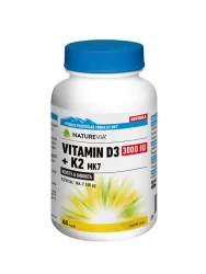 NatureVia Vitamin D3 3000 IE + K2 MK7 60 Kapseln