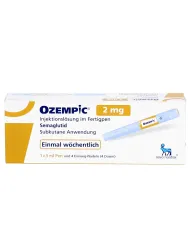 Ozempic® 2 mg Injektionslösung im Fertigpen, 1 Fertigpen à 3 ml + 4 Nadeln Ozempic® 2 mg Injektionslösung im Fertigpen, 1 Fertigpen à 3 ml + 4 Nadeln